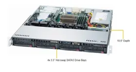 813mftqc-350cb Supermicro Sys-5019s-mt 1u 350w Server - X11ssh-tf