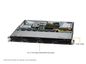Sys-510t-m Supermicro 1u Mainstream Superserver 4 Hot-swap 3.5 Inch Sata3 Drive Ba