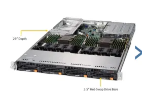 Sys-6019u-tn4r4t Supermicro 1u Server Xeon Platinum 8168 48 Core Turbo 3.70ghz 256gb 4x U.2 Nvme