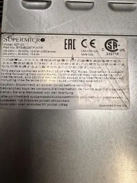 Sys-6028tp-htr Supermicro Cse-827 2u 24sff 4x X10drt-p Barebone Chassis With Hs Psu