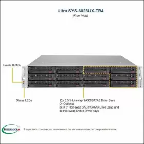 Sys-6028ux-tr4 Supermicro Custom Server 12x 14tb Sas Hd 2u Hba 2x Xeon 14 Cores 128gb Sdom