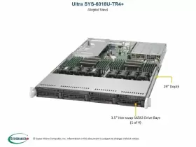 Lga2011-3 Supermicro X10dru-i Cse-829u 1u Barebone Server 4lff 2x Hs Psu