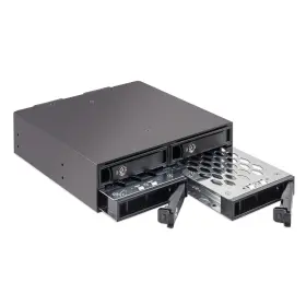 Sy-mra25038 Syba 4 Bay 2.5 Inch Sata Hard Drive Mobile Rack Mount For 5.25 Bays Fo