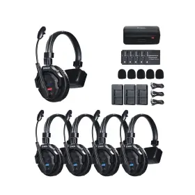 Synco 061049420094 Xtalk X5 2.4ghz Wireless Headset Intercom System 5 Person Team Communic