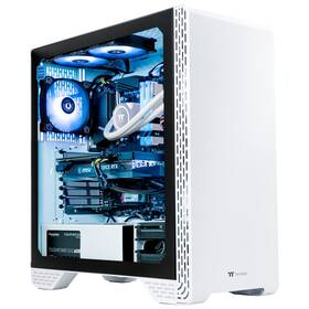 Thermaltake S3wt-b550-g36-lcs Glacier 360 Liquid-cooled Pc Amd Ryzen 5 5600x Rtx White