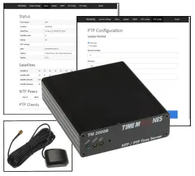 Tm2000b Timemachines Gps Ocxo Disciplined Ptp Ntp Network Time Server With Antenna