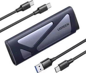 15813 Ugreen M.2 Nvme Sata Ssd Enclosure 10gbps Usb 3.2 Gen 2 To Pci-e Silver