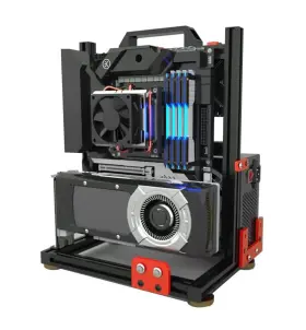 Ukrmon 763102554146 Pc Test Bench Open Air Computer Case Itx Motherboard Chassis Aluminum Bracket