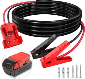 Rfa1325 Ullnosoo Jumper Cable Clamps For Milwaukee 18v 6.2ft 8awg Portable Battery Starte