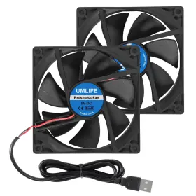 9225-5v Umlife 2 Pack 92mm Usb Fan For Diy Cooling Ventilation - X 25mm 5v Dc