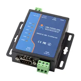 Tcp232-410s Usrcn Dual Port Server Industrial Serial Rs232 Rs485 To Ethernet Converter Modbus