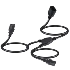 Qc-y-c13-c14 Wininks C14 To 2 X C13 Y Splitter Power Cord 3ft Iec 320 Male Dual C1
