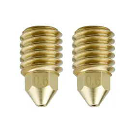 Cdzpj0170 Xirbbo 2pcs 0.6mm 3d Printer Nozzle Removable Brass Hardened Steel Upgraded
