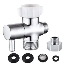Fsq01 Yrdl Bidet T Adapter With Shut Off Valve Metal For 7/8 Inch X 7/8R