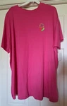 Mathew Cole Poly/cotton Short Sleeve T-shirt Top With Pads 3X Hot Pink New. Price: $15.00.