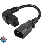 Cerrxian 20CM 90 Degree Iec 320 C13 To Pdu Power CABLE,C14 Male Down New. Price: $20.00.