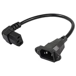 Cerrxian 0.3M Down Angle C13 To C14 Panel Mount Power Cable, 90 Degree New. Price: $14.49.