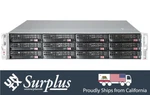Supermicro 2U Server 12 Caddy Bay 3.5 Lff Atx Storage Chassis SAS2 6GBPS Rail Used. Price: $324.00.
