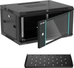6U Vented Wall Mount Server Cabinet With 10" Shelf, 17.7" Deep, 0.8MM Thick New. Price: $181.99.
