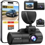 Kingslim 3-CHANNEL 5G Wifi Dash Cam, 2.5K/1080P Front/rear, 64GB Card Incl. New. Price: $92.04.