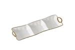 Pampa Bay Golden Handles, 3 Section Server, 16.75" X 5.25" 2" New. Price: $93.34.
