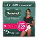 Depend Fresh Protection Women's Maximum Absorbency Underwear, Small New. Price: $48.45.