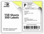 8.5"X5.5" Shipping LABELS,300 Half Sheet For Laser And Inkjet Pr New. Price: $26.61.
