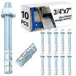 10 Pack 3/4'' X 7'' Wedge Anchors Plated Concrete For 2 Post Car Lift... New. Price: $60.13.
