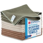 Mw Pro Multi-surface Microfiber Towel Sand, Olive, Tan 12 Pack 16"X16" New. Price: $35.07.