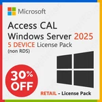 Microsoft Windows Server 2025 - User Client Access Licenses (non Rds) New Brand. Price: $186.61.