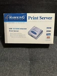 Hawking Technology High Performance Internet 10/100M Lan Print Server HPS1U Open. Price: $15.00.