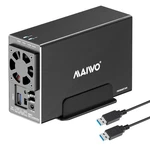 Maiwo Dual Bay Hard Drive Raid Enclosure With Cooling Fan For 2.5/3.5 Inch Sa... New. Price: $59.99.