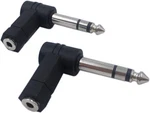 Cerrxian Right Angle 1/4 To 1/8 Female Adapter, 90 Degree 6.35MM Black New. Price: $12.93.