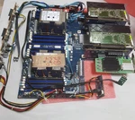 Gigabyte MR91 FS0 Motherboard DDR4 + 2X Xeon Gold 6254 Risers And Controllers Used. Price: $999.00.