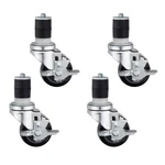 Durasteel 1-1/2" Expanding Stem Caster With Side 4" Mounting Height, Black New. Price: $97.06.
