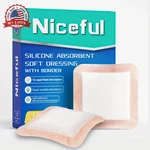 Niceful Silicone Super Absorbent Wound DRESSING-4" Self-adhesive Bandages Fo New. Price: $30.36.