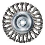 184010 - 6" X 1/2" 5/8" Knot Wire Wheel .014 Carbon Steel New. Price: $24.72.