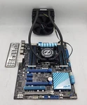 Asus P9X79 Motherboard W/ I7-3820 Cpu + Zalman Liquid Cooler 32GB Ram Used. Price: $119.99.