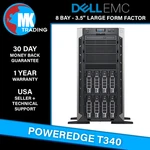 Dell Poweredge T340 8B Lff Xeon E-2124 3.3GHZ Qc 16GB H330 4X Hdd Tray 2X 495W Good. Price: $709.95.