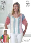 King Cole 4PLY Crochet Pattern Top And Cardigan 4710 New. Price: $17.56.