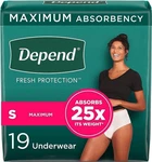 Depend Fit-flex Incontinence Underwear For Women, Disposable, Maximum... New. Price: $23.99.