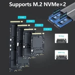 Phixero M.2 Nvme Ssd Enclosure, Usb 3.2 Gen 2, Tool-free, Aluminum, Thunderbolt Open. Price: $35.00.