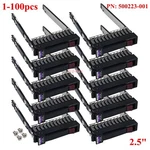 Lot 2.5" Sas Sata Tray Caddy Hp Proliant DL580 DL380 DL360 G5 G6 G7 500223-001 Used. Price: $388.00.